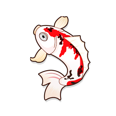 Icon of the fish Kohaku Koi