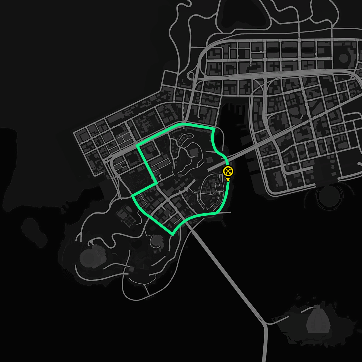 Map of the Bridge Crossings Sightseers circuit