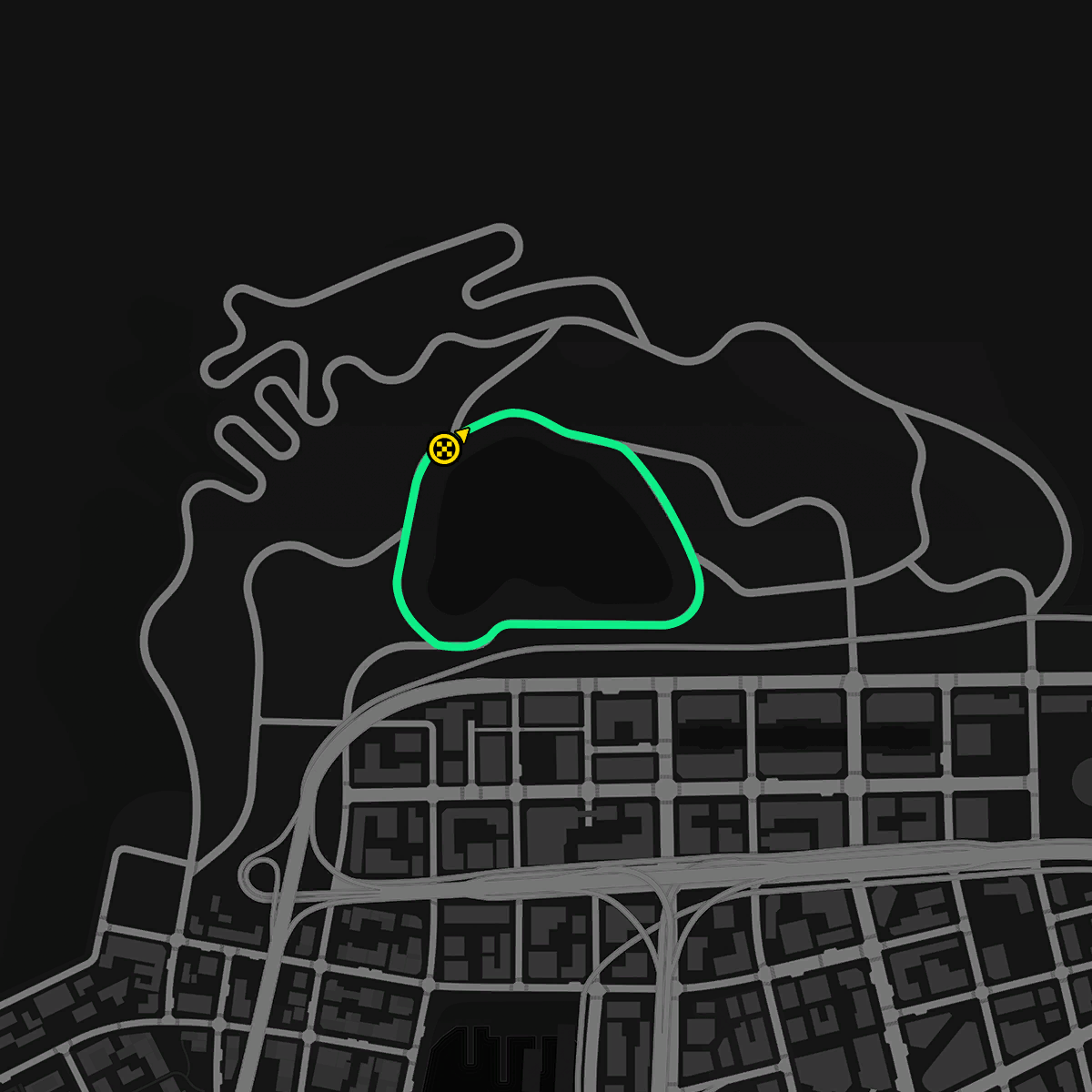 Map of the Caltrop Lake Circuit circuit