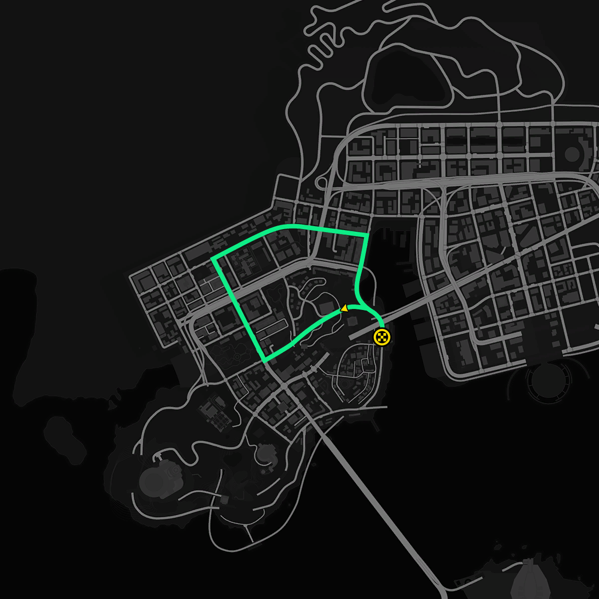 Map of the Davidia - Crane Path Track circuit