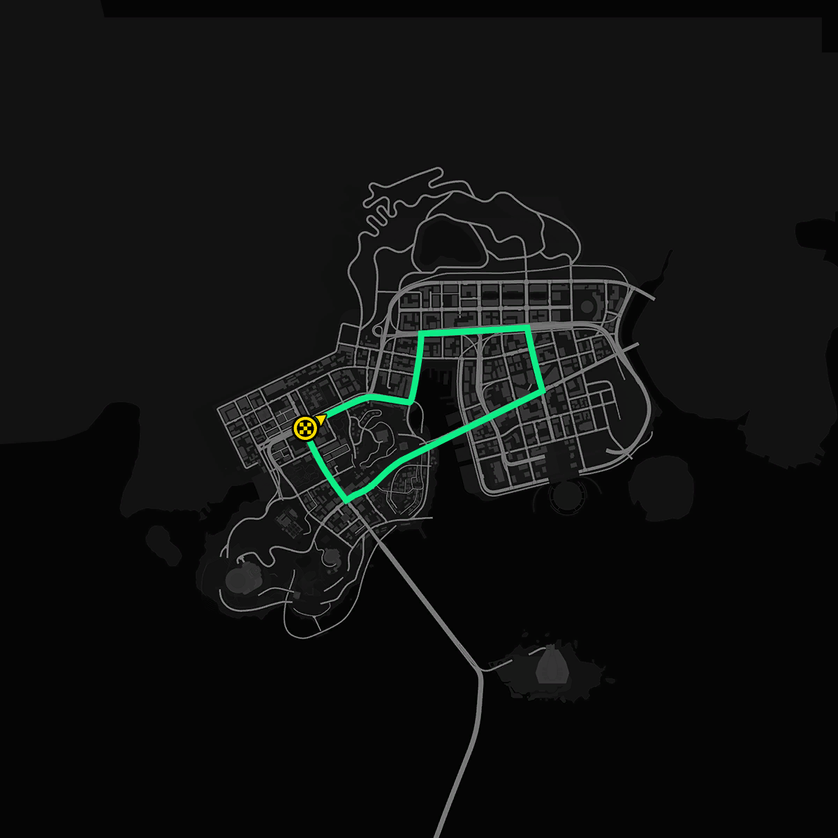 Map of the Hethereau Track 1 circuit