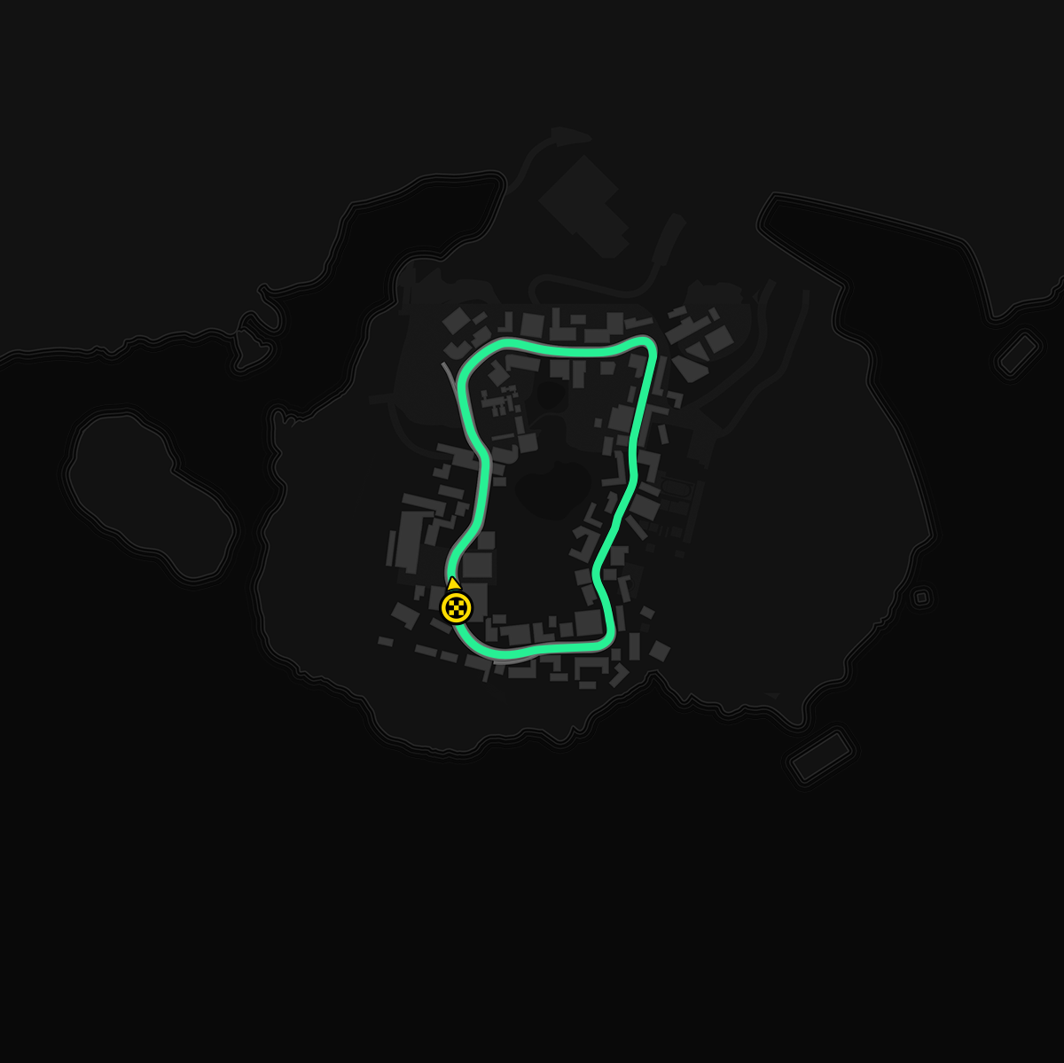 Map of the Intercity Tour circuit