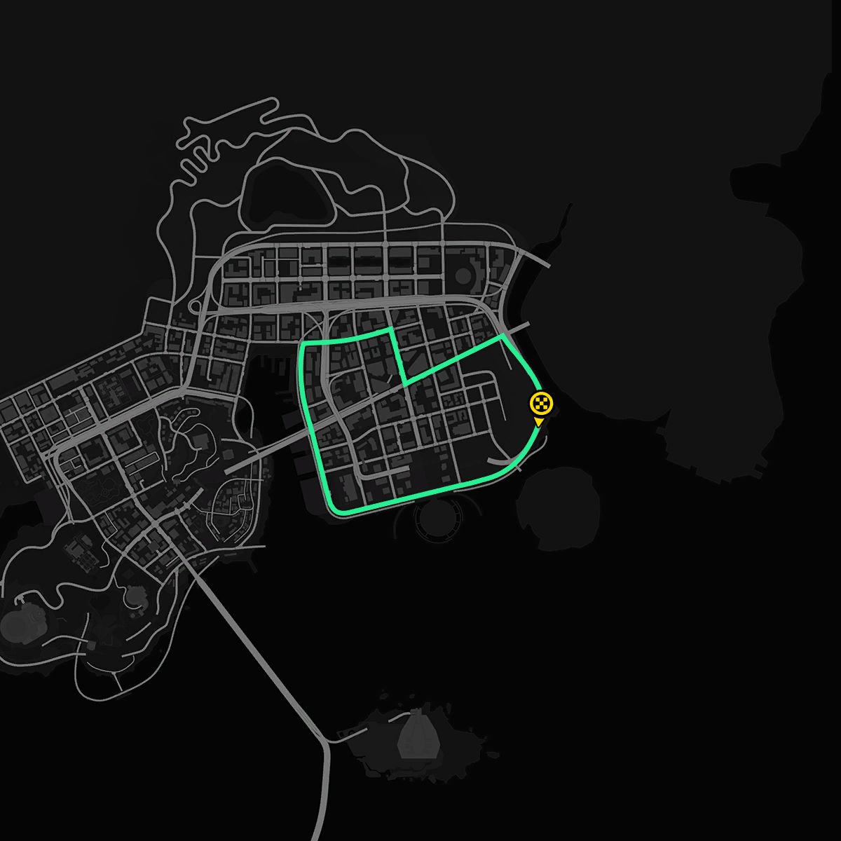 Map of the New Herland City Track circuit
