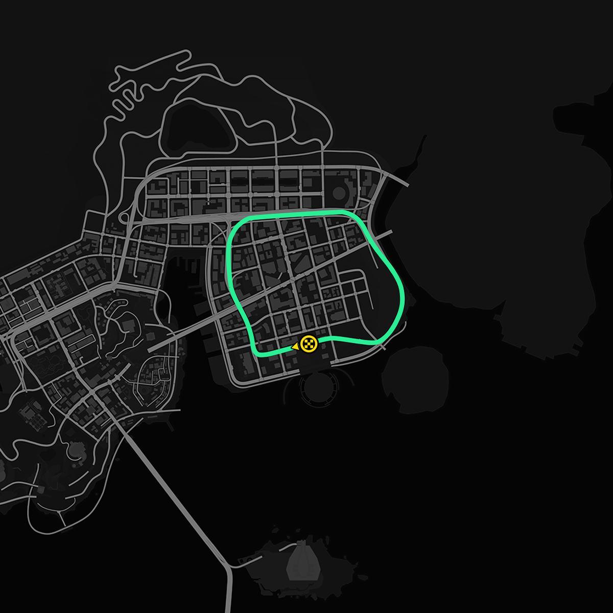 Map of the New Herland Highway Track circuit