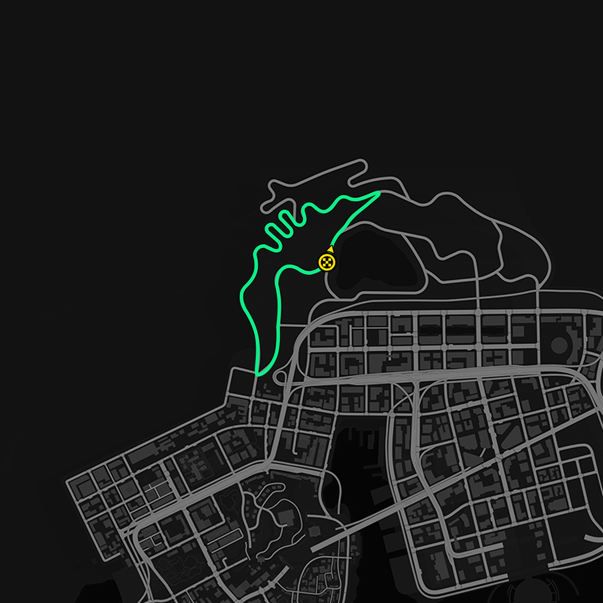 Map of the Whitetail Ridge Road A circuit
