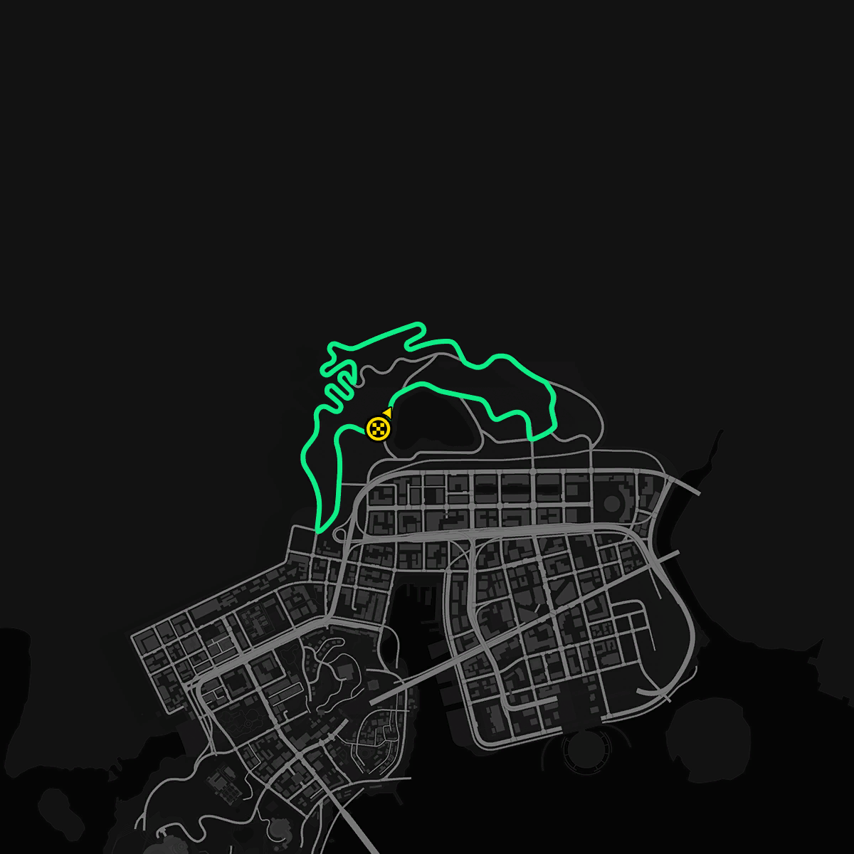 Map of the Whitetail Ridge Road B circuit